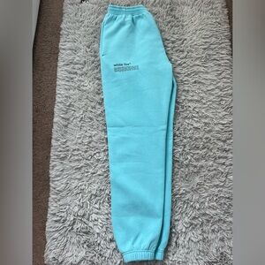 White Fox Light Blue Joggers